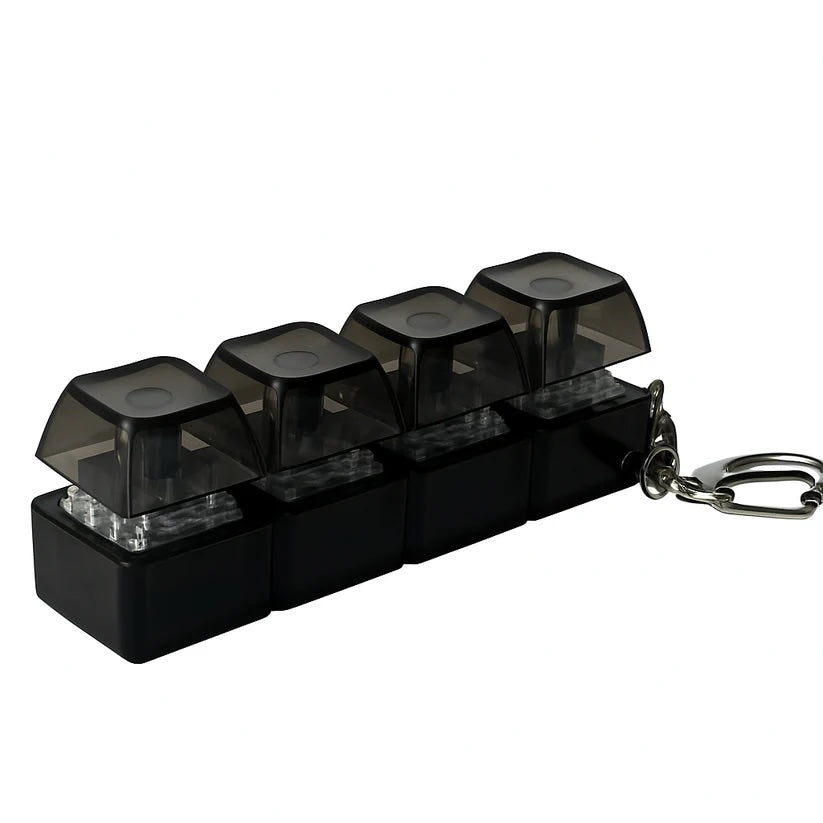 4/9 Keys Mechanical Keyboard Axis Tester LED Keyboard Key Toy Stress Relief DIY Button Keycap Fidget Keychain Toys Gift