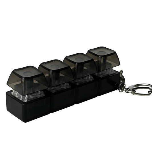4/9 Keys Mechanical Keyboard Axis Tester LED Keyboard Key Toy Stress Relief DIY Button Keycap Fidget Keychain Toys Gift